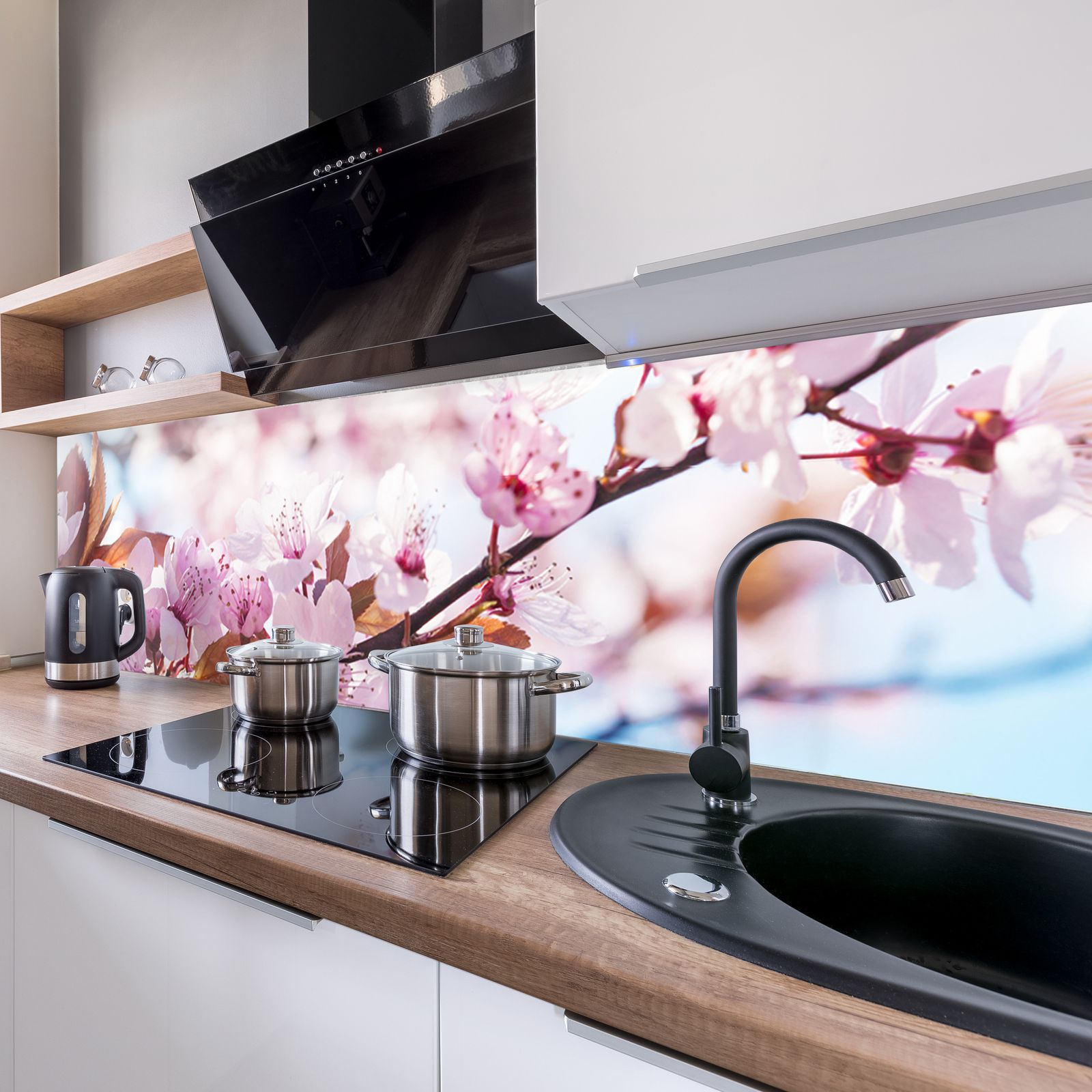 Kitchen Panel Kirschblüten