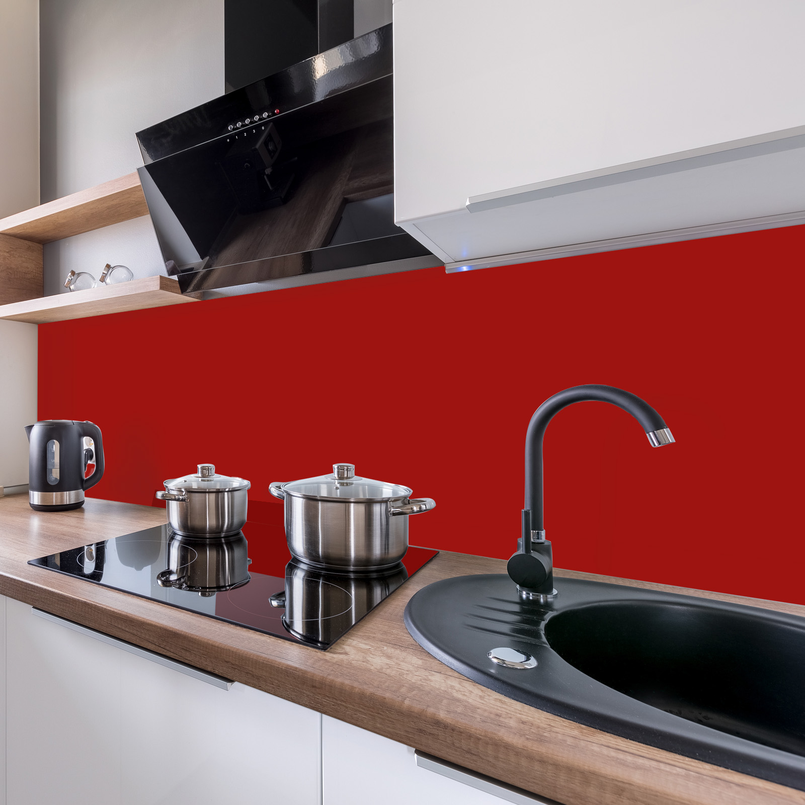 Kitchen Panel RAL 3002 - Kaminrot
